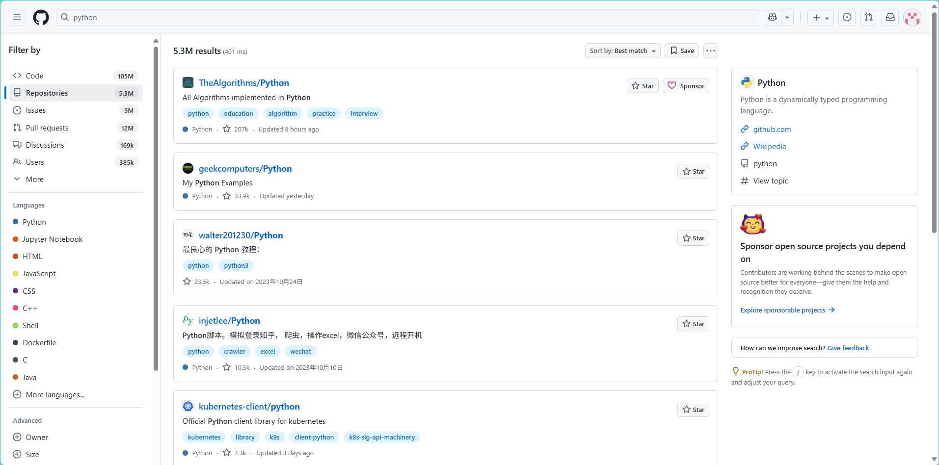 github